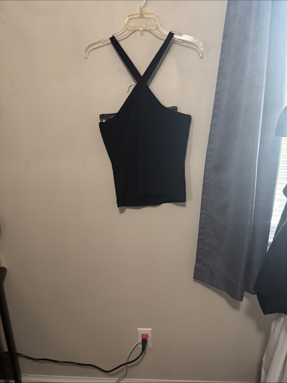 Old Navy Black Cross-Back Tank Top